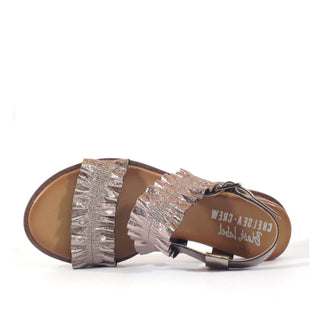 Roche Ruched Leather Sandals - Glamourous Grace