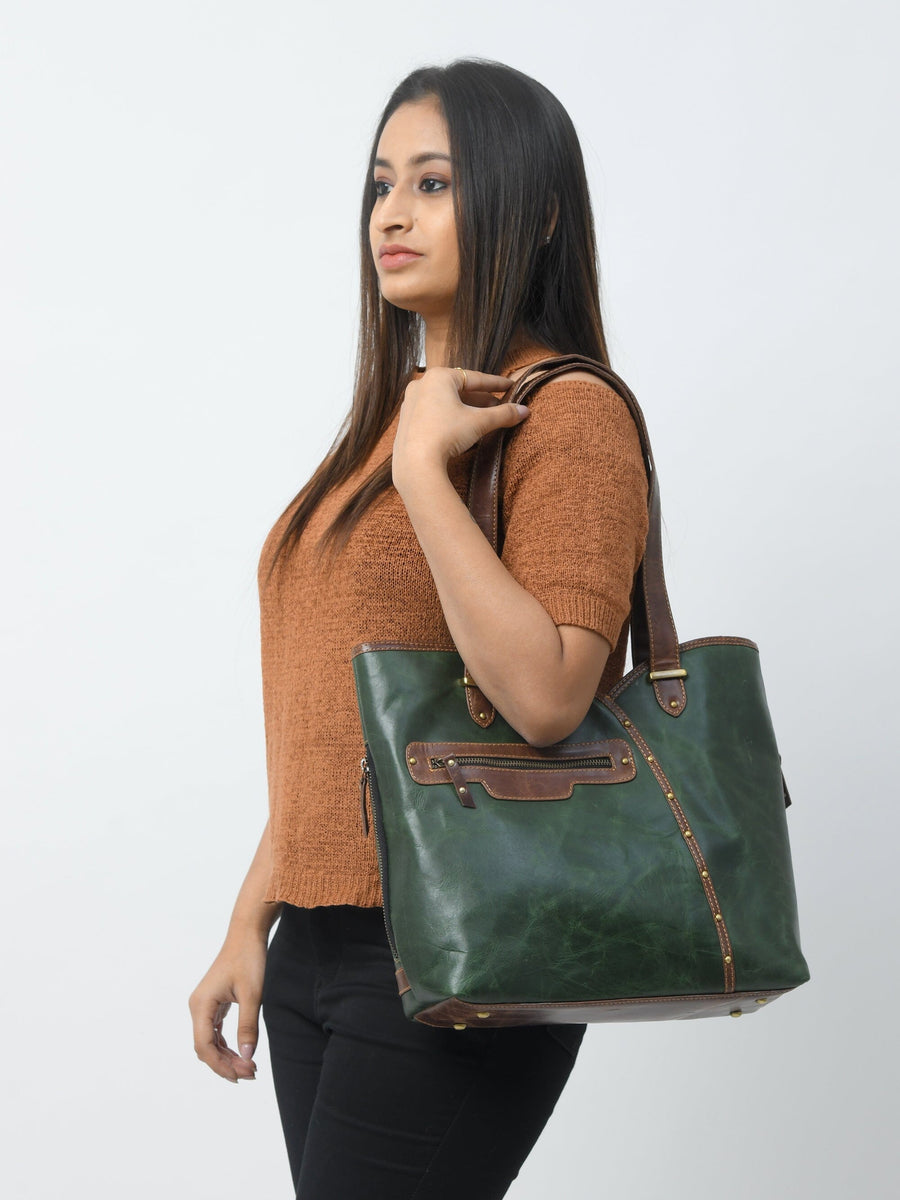 The Riley Handbag- Green - Glamourous Grace