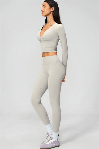 The Lox Long Sleeve Crop top Leggings 2-Piece Set
