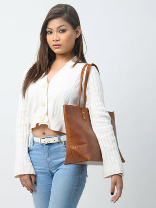 The Kim Tote Bag- Cocoa Brown - Glamourous Grace