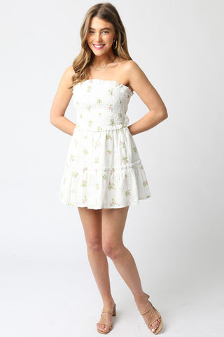Kendra Strapless Floral Dress