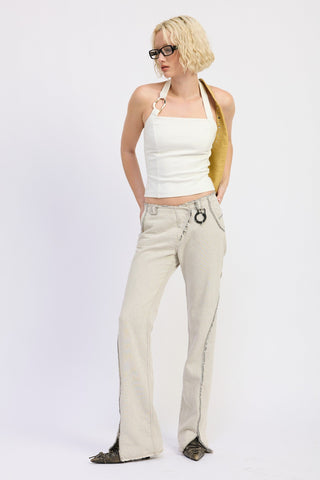 Luna White Halter Top