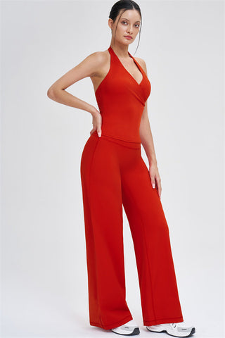The Stride Crop Top Straight Leg Pants 2-Piece Set