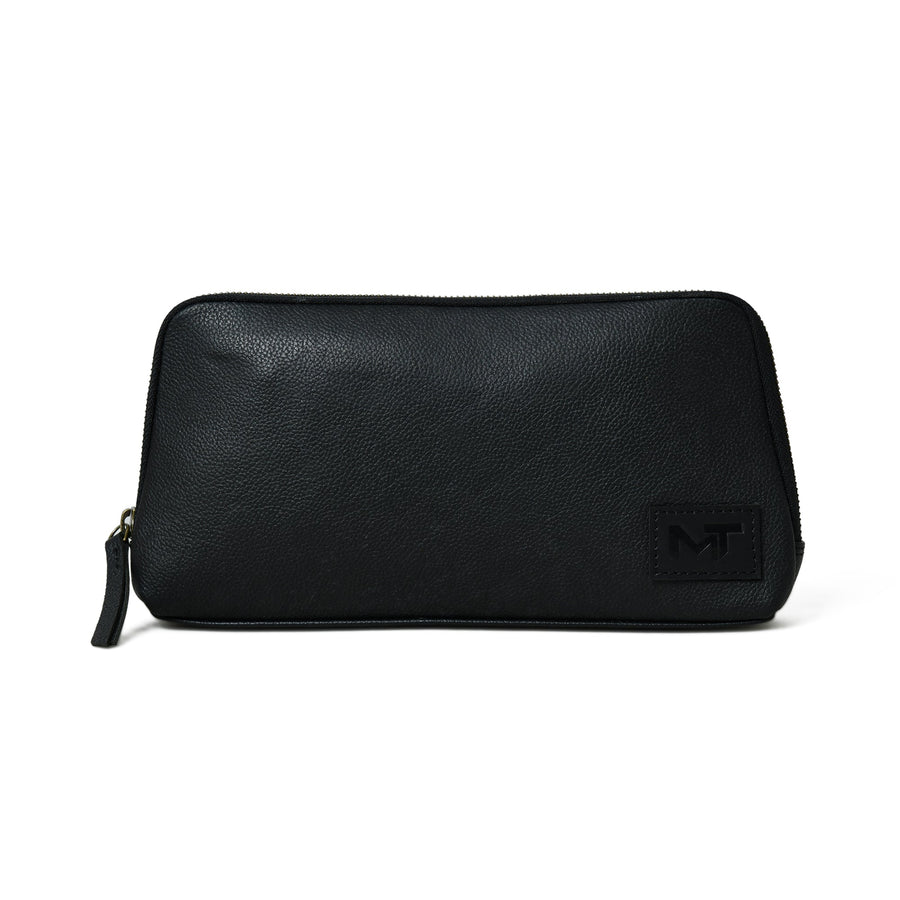 Classic Black Leather Clutch - Glamourous Grace