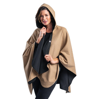 WarmCaper - Warm Camel - Reversible to Black Rainproof Side