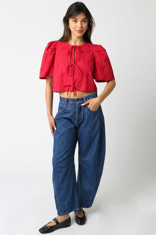 Ciera Tie Front Top - Glamourous Grace