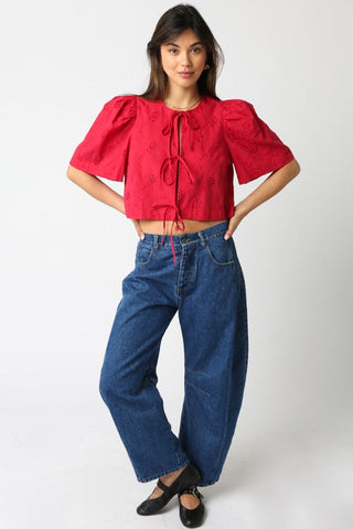 Ciera Tie Front Top - Glamourous Grace