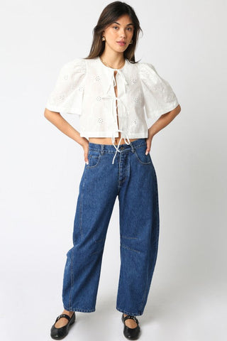 Ciera Tie Front Top - Glamourous Grace