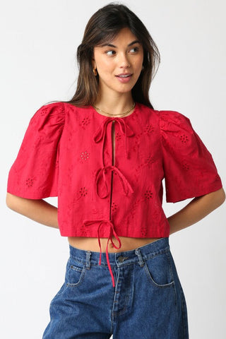 Ciera Tie Front Top - Glamourous Grace