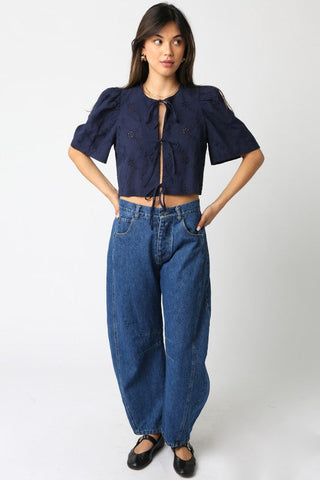 Ciera Tie Front Top - Glamourous Grace