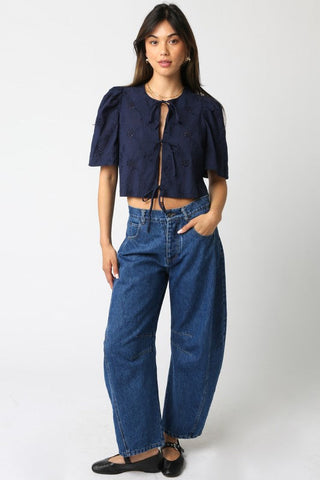 Ciera Tie Front Top - Glamourous Grace