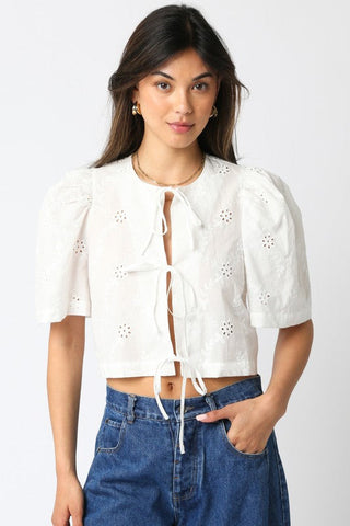 Ciera Tie Front Top - Glamourous Grace