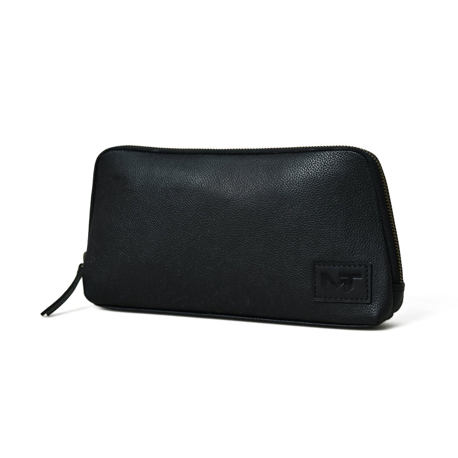 Classic Black Leather Clutch - Glamourous Grace