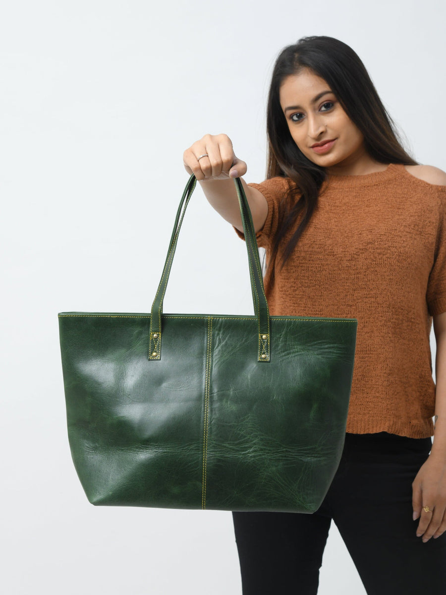 The Kim Tote Bag - Green - Glamourous Grace
