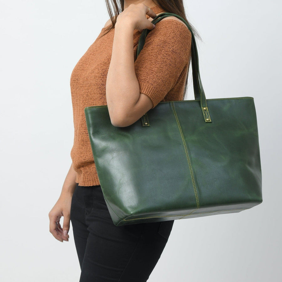 The Kim Tote Bag - Green - Glamourous Grace