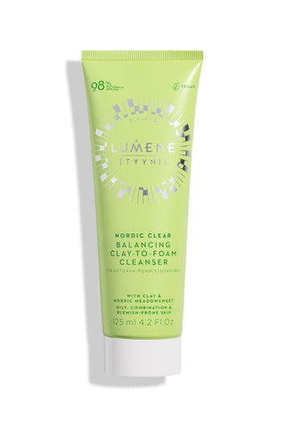 Lumene Sebum Balancing Clay-Based Foaming Facial Cleanser for Oily & Blemished Skin - Paraben-Free, pH Balanced - 4.23 fl oz - Glamourous Grace