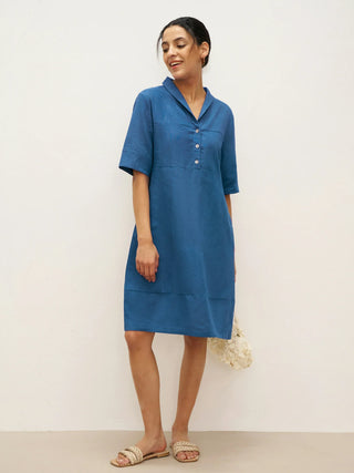 Linen Shawl V-Neck Half Sleeve Minidress LIVIA - Glamourous Grace