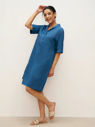 Linen Shawl V-Neck Half Sleeve Minidress LIVIA - Glamourous Grace