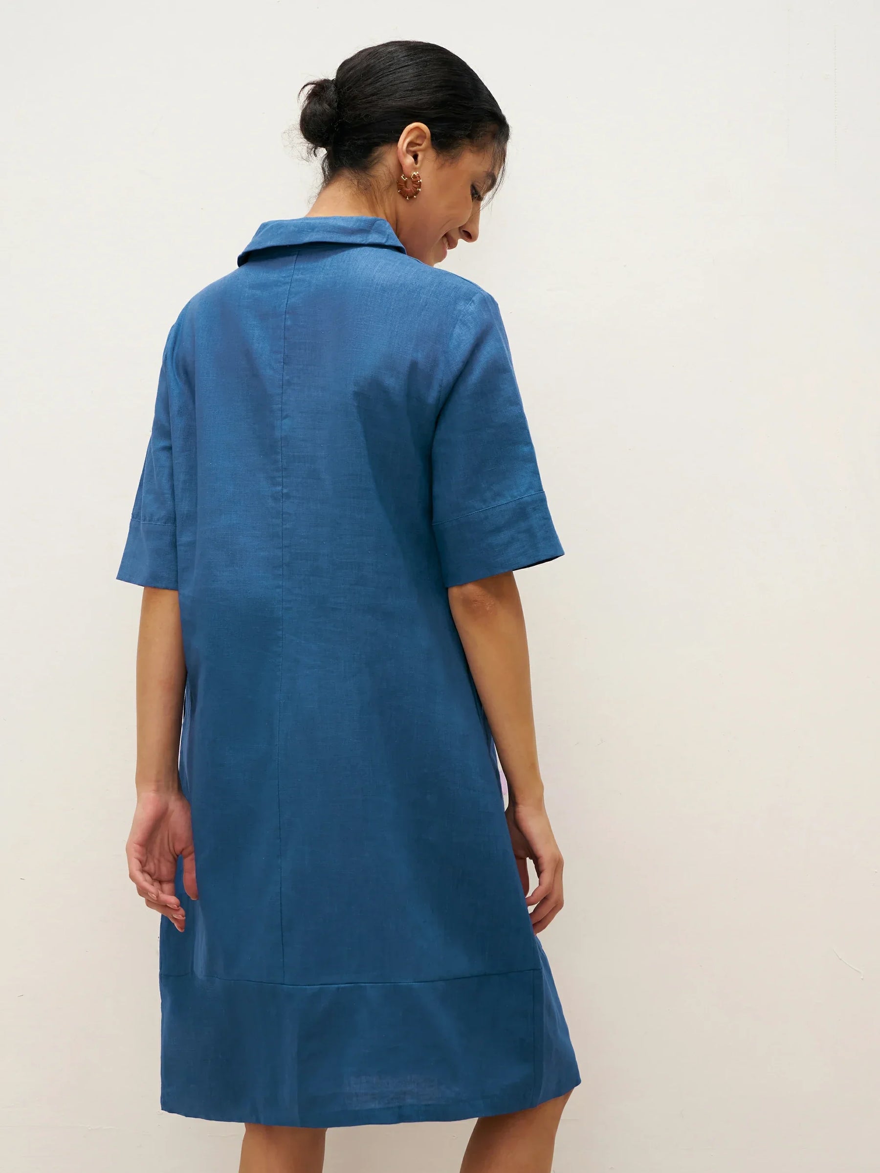 Linen Shawl V-Neck Half Sleeve Minidress LIVIA - Glamourous Grace