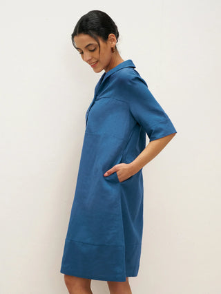 Linen Shawl V-Neck Half Sleeve Minidress LIVIA - Glamourous Grace