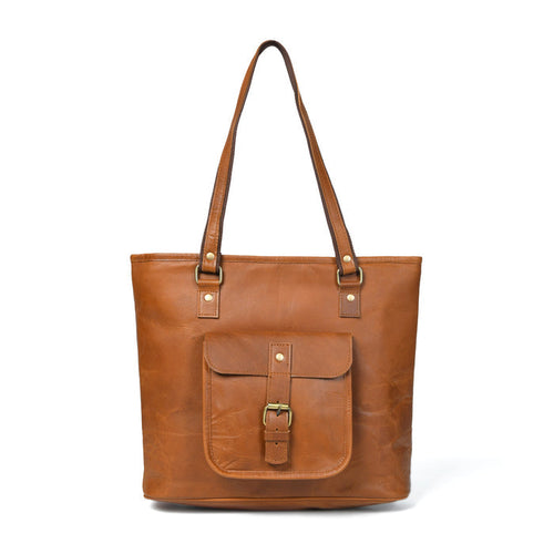 Classic Chic Genuine Leather Tote - Glamourous Grace