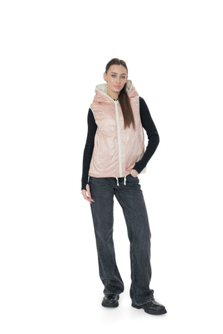 Reversible Light Insulated Vest Powder | Ivory