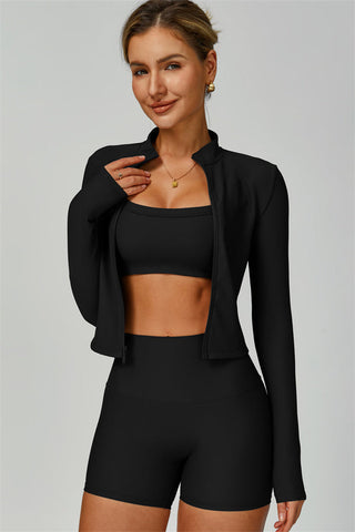 The Burst Jacket Sports Bra Shorts 3-Piece Set