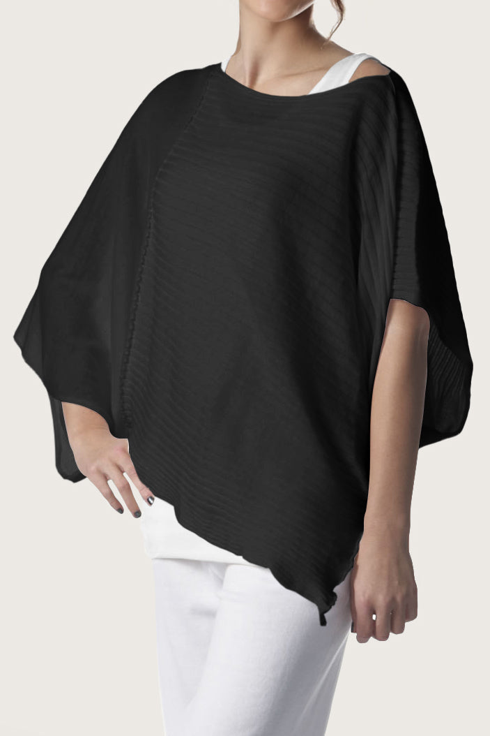 Pima Cotton Butterfly Boatneck Sweater - Black - Glamourous Grace