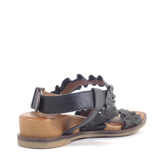 Roche Ruched Leather Sandals - Glamourous Grace
