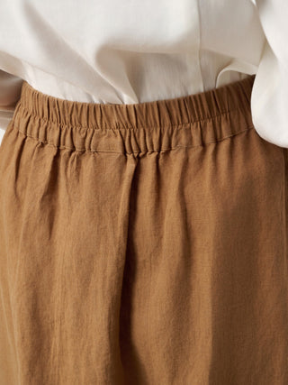 100% Linen Pleated Side Button Skirt LILITH - Glamourous Grace