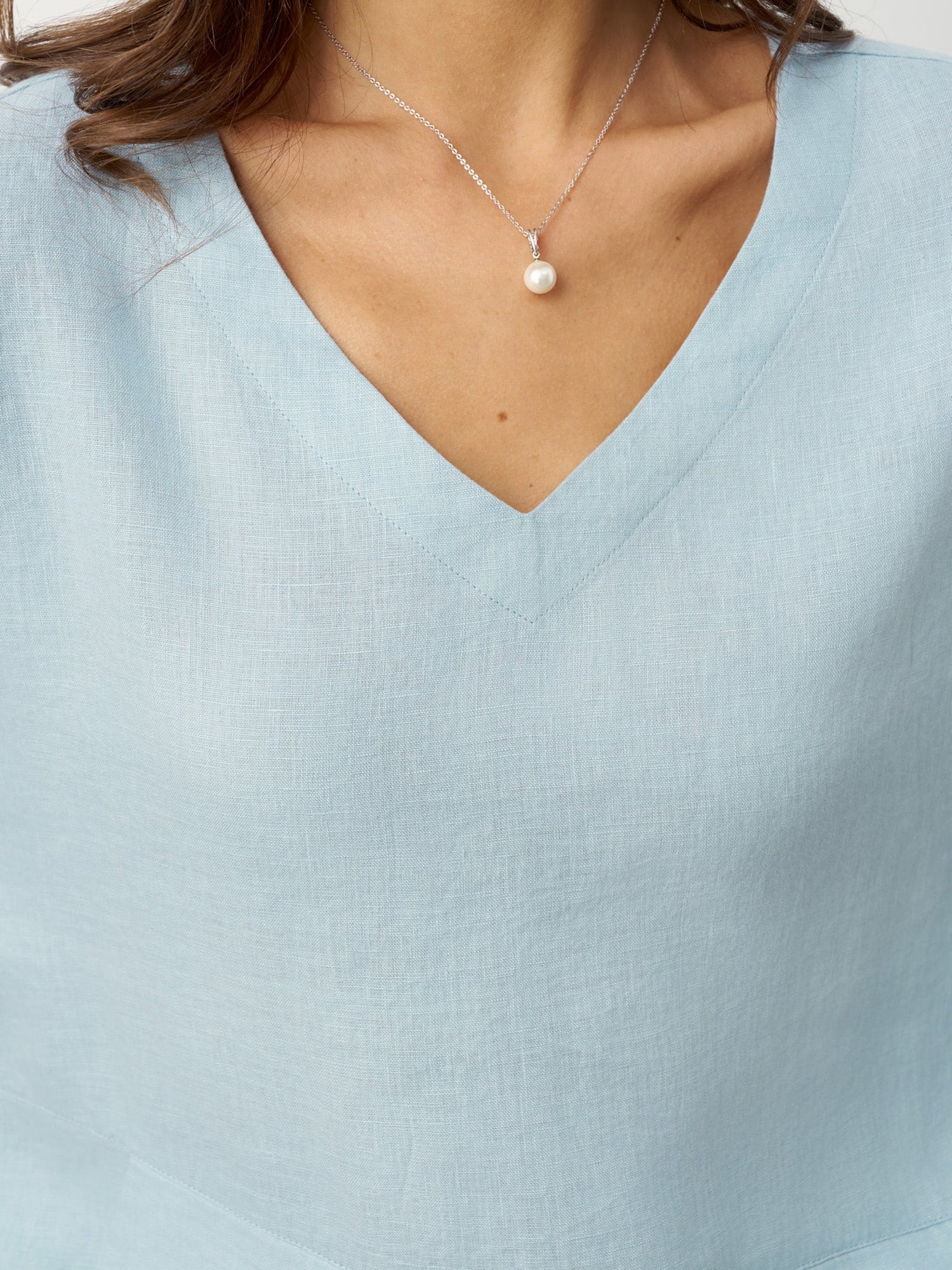 100% Linen Drop Shoulder Asymmetric Layered Hem Overtop VIOLA - Glamourous Grace