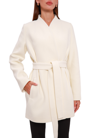 Opera Cashmere Blend Overcoat in White