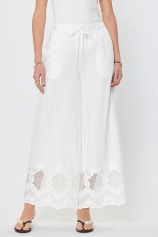 Layla Embroidered Wide Leg Pants - Glamourous Grace