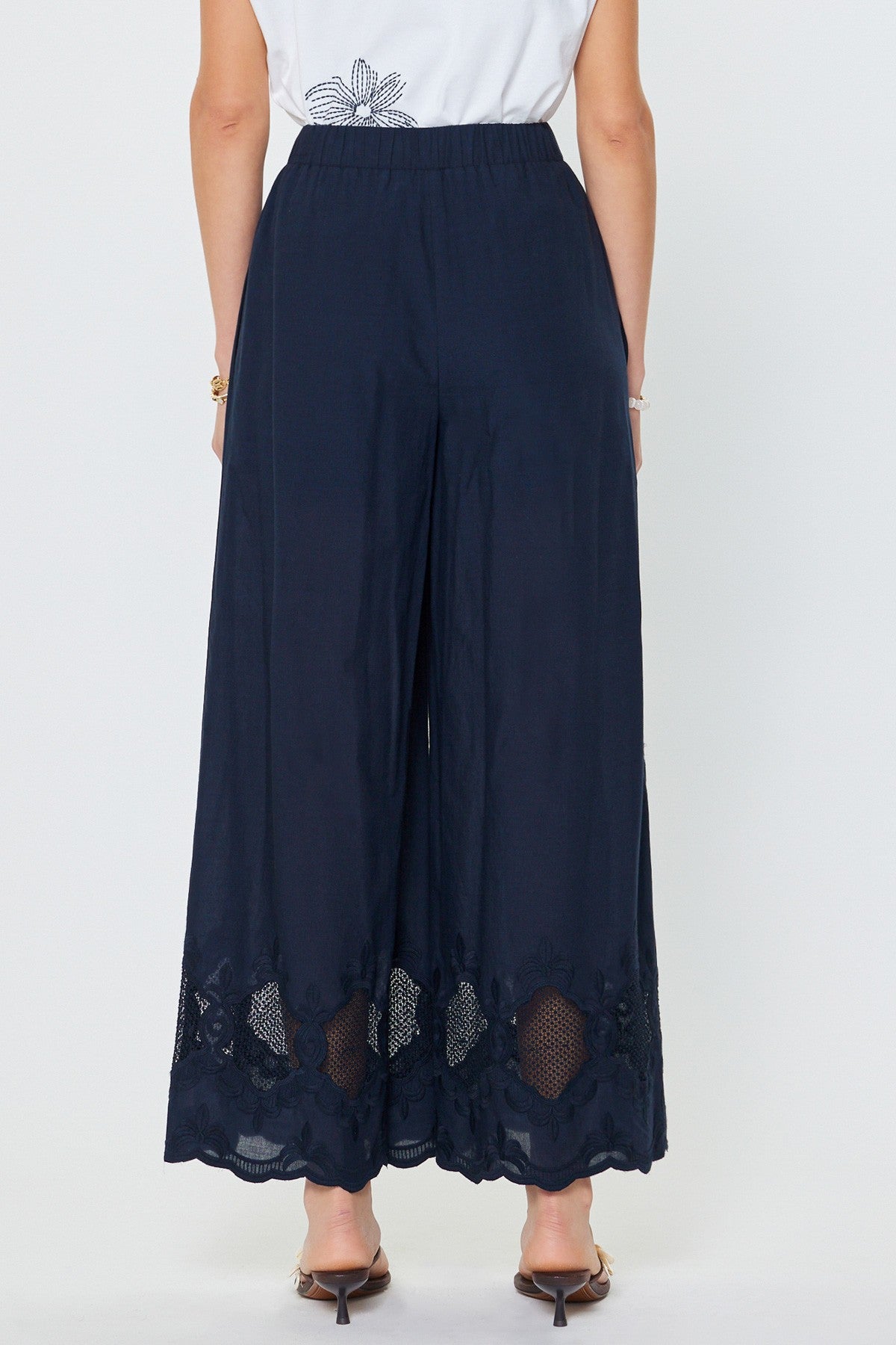 Layla Embroidered Wide Leg Pants - Glamourous Grace