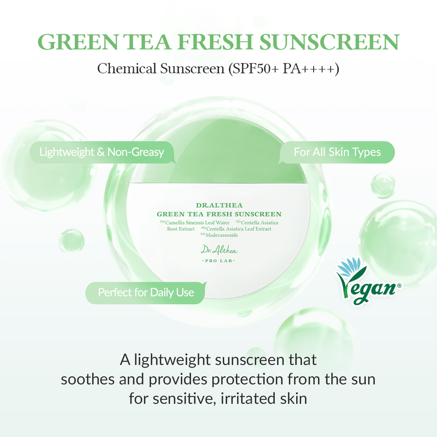 Dr. Althea Green Tea Fresh Sunscreen SPF50+ PA++++ - Glamourous Grace