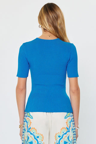 Anna Short Sleeve Knit Top