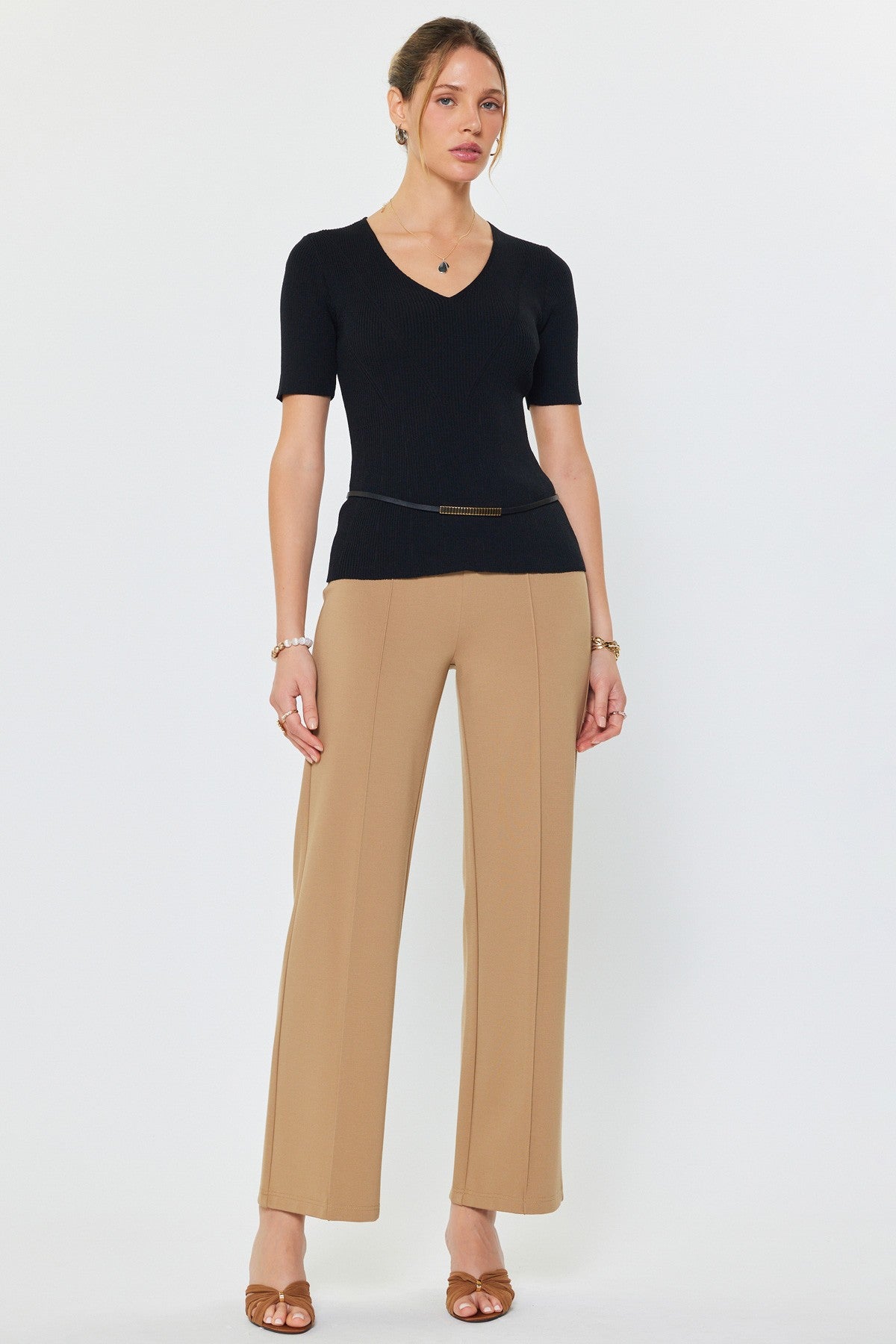 Anna Short Sleeve Knit Top