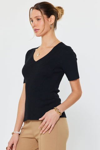 Anna Short Sleeve Knit Top