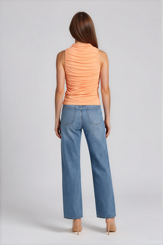Tammi Ruched Mesh Tank Top - Glamourous Grace