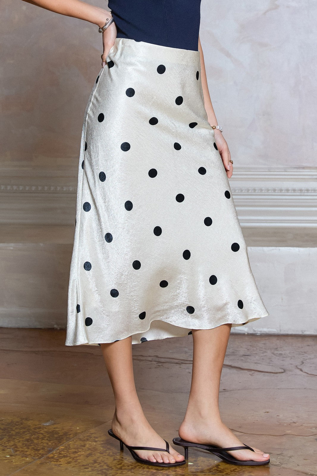 Kia Polka Dot Midi Skirt - Glamourous Grace