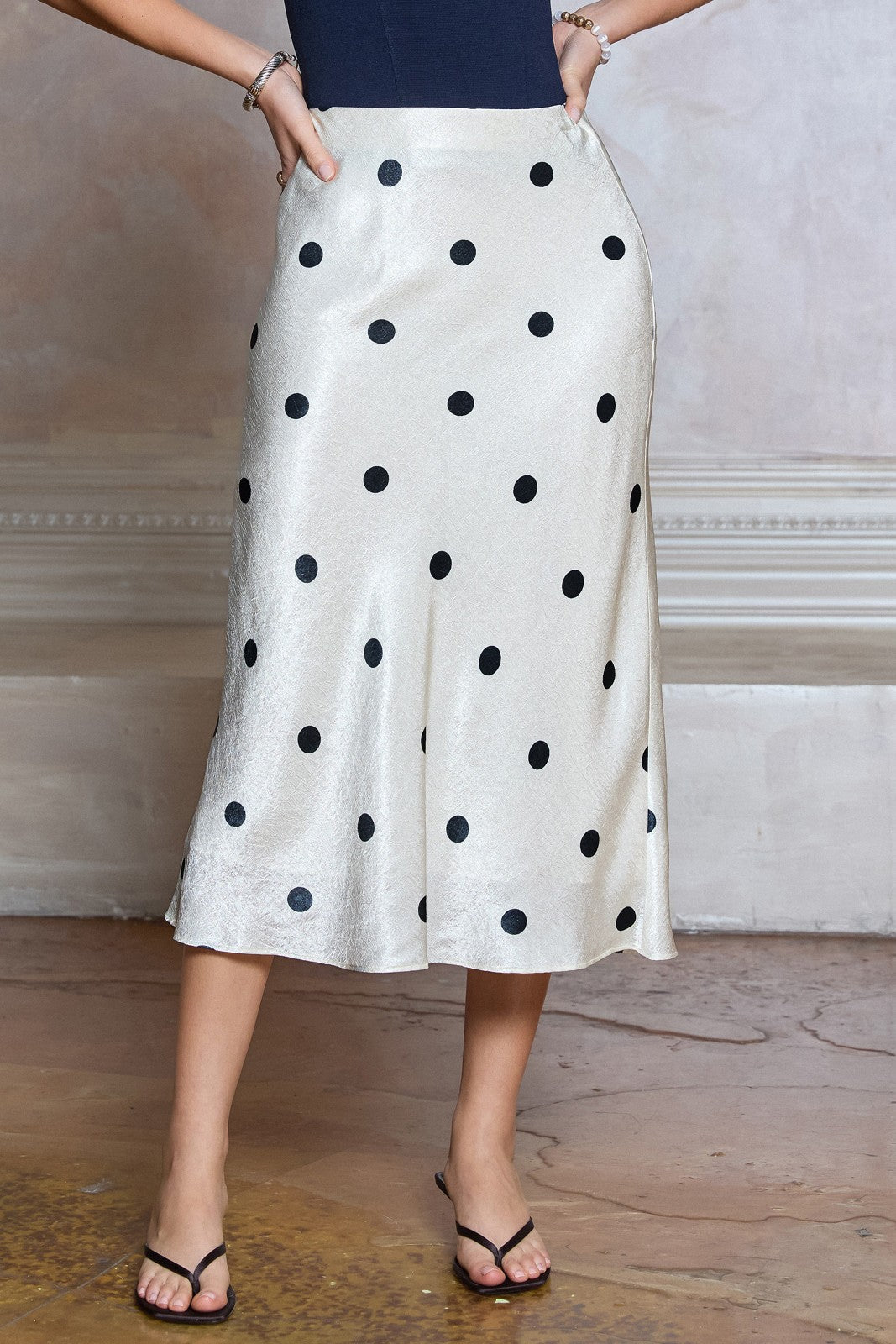 Kia Polka Dot Midi Skirt - Glamourous Grace