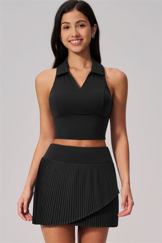 The Ziv Polo Crop Top Tennis Dress 2-Piece Set