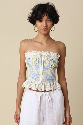 Savannah Strapless Floral Top - Glamourous Grace