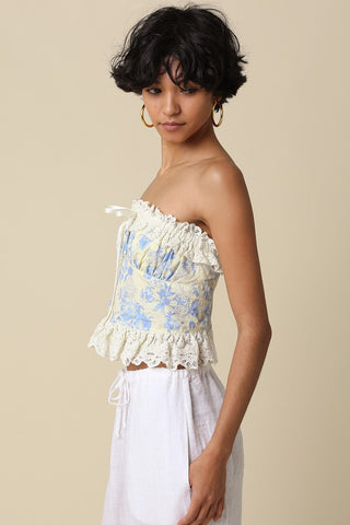 Savannah Strapless Floral Top - Glamourous Grace
