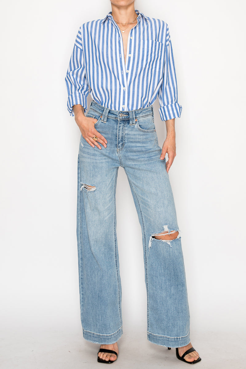 Isabella Corset Ultra High Rise Modern Wide Jeans - Glamourous Grace