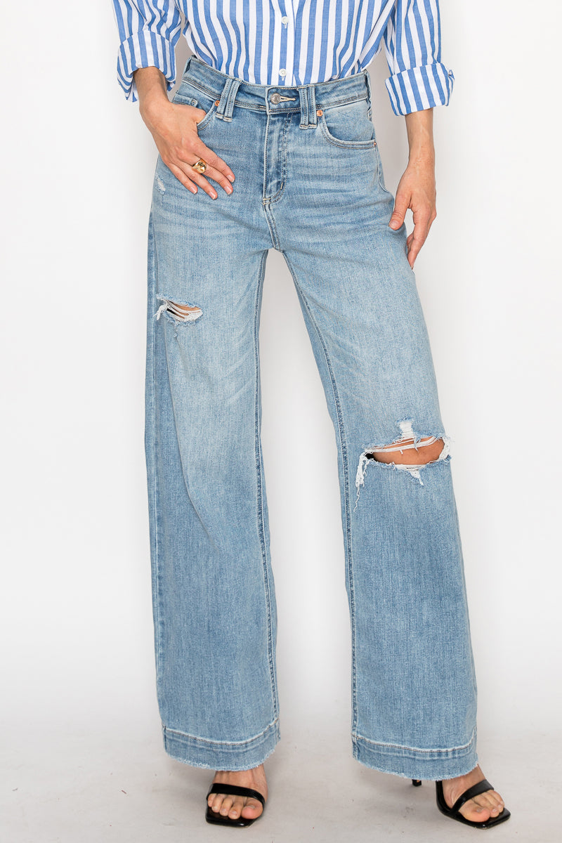 Isabella Corset Ultra High Rise Modern Wide Jeans - Glamourous Grace