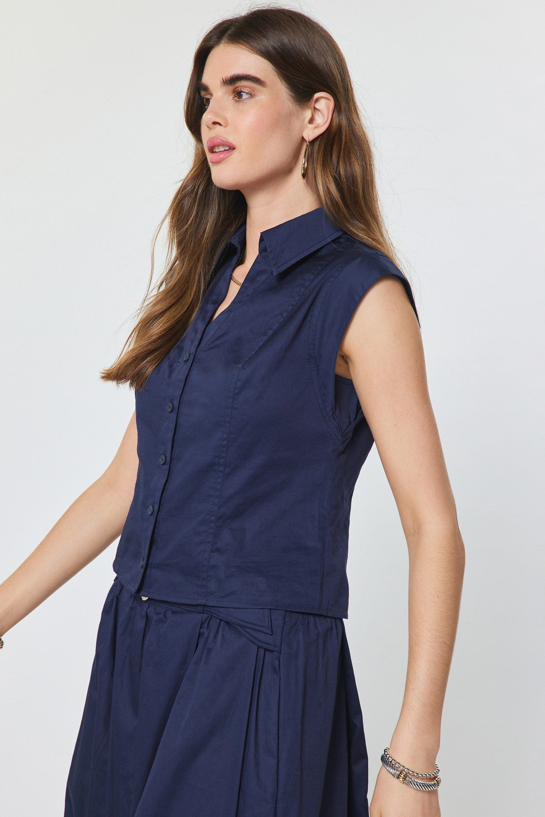 Deanna Navy Top