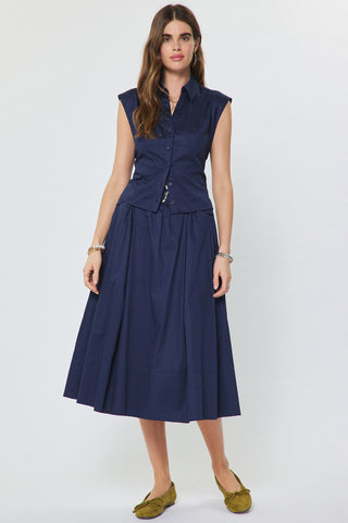 Deanna Navy Top