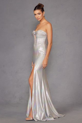 Juliet JT2579H Strapless Sweetheart Iridescent Prom Gown