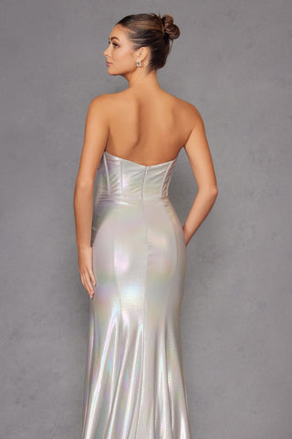 Juliet JT2579H Strapless Sweetheart Iridescent Prom Gown
